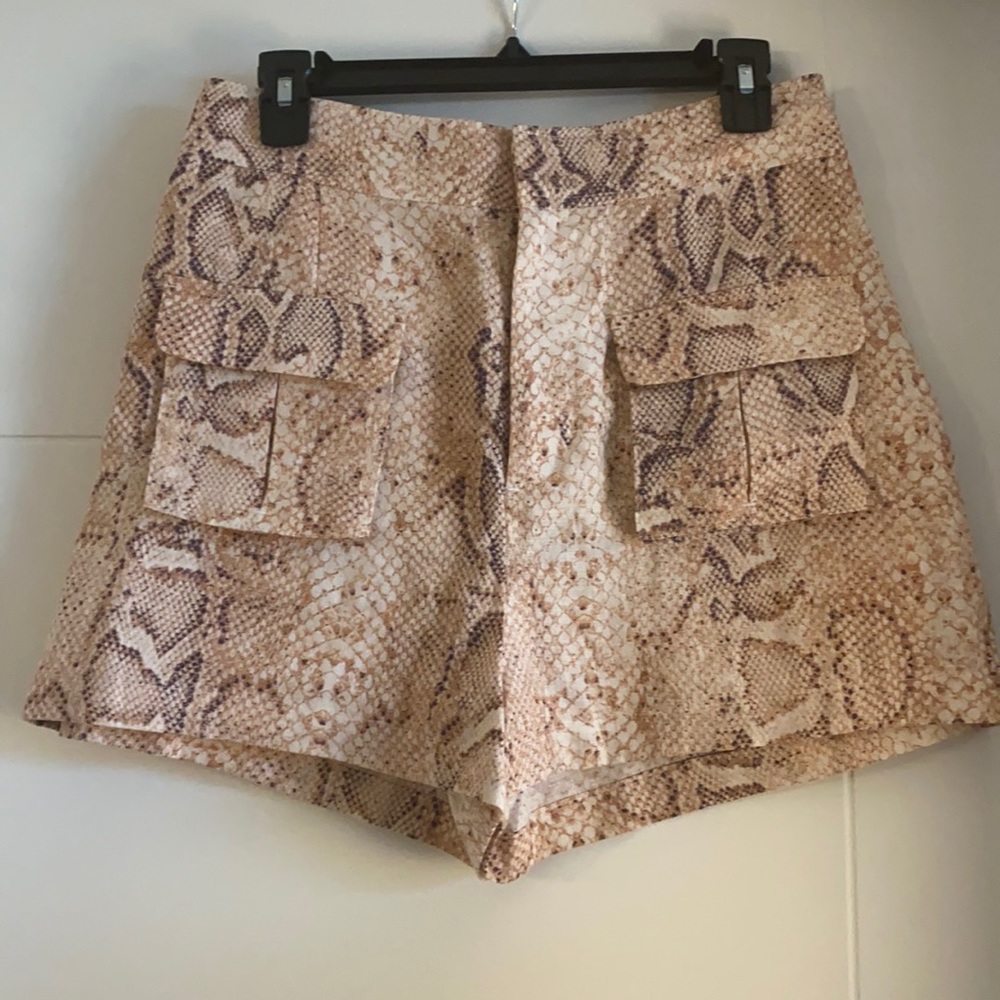 GUESS snake skin patterned shorts